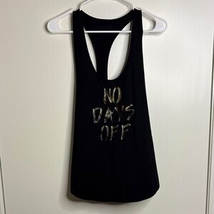 Black Tank Top with Gold Lettering